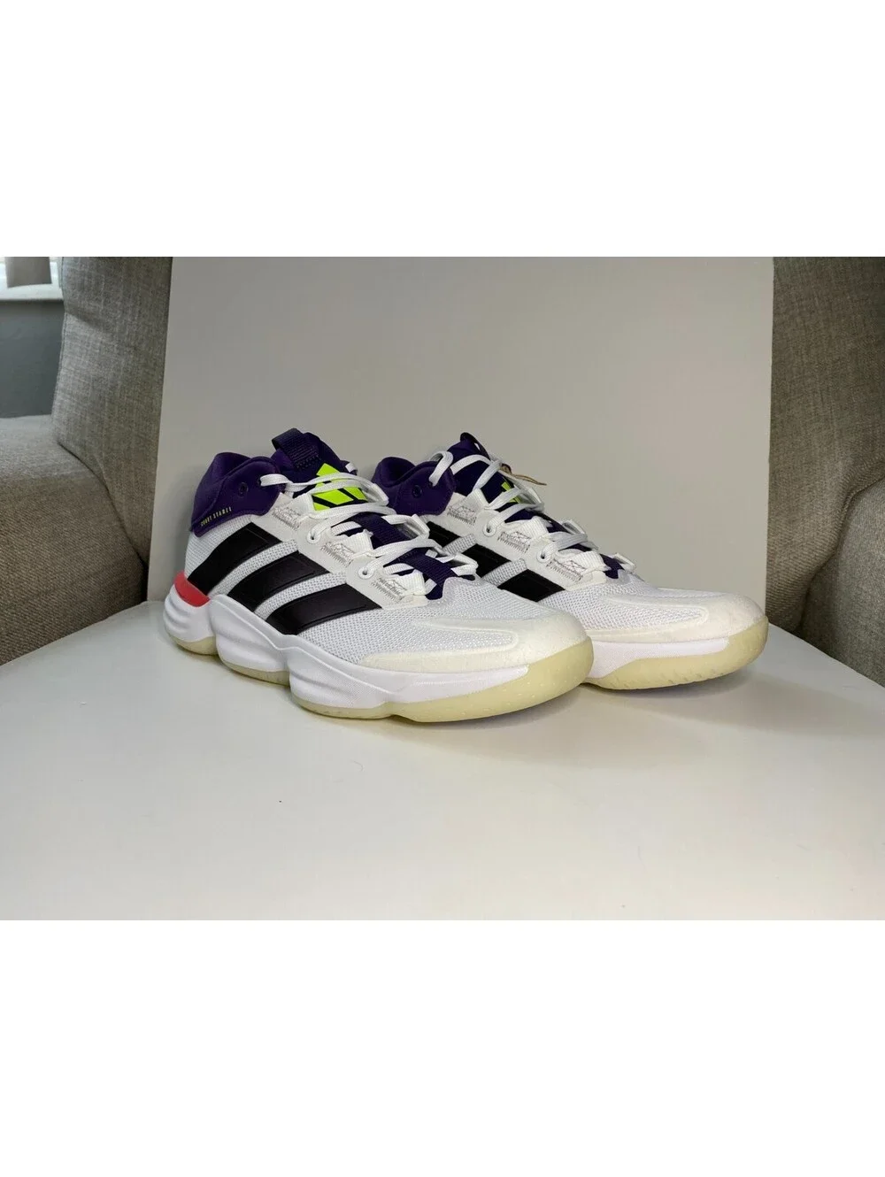 Adidas Court Stabil JH5163 Mens Sneaker 8 White Aurora Indoor Volleyball Shoes